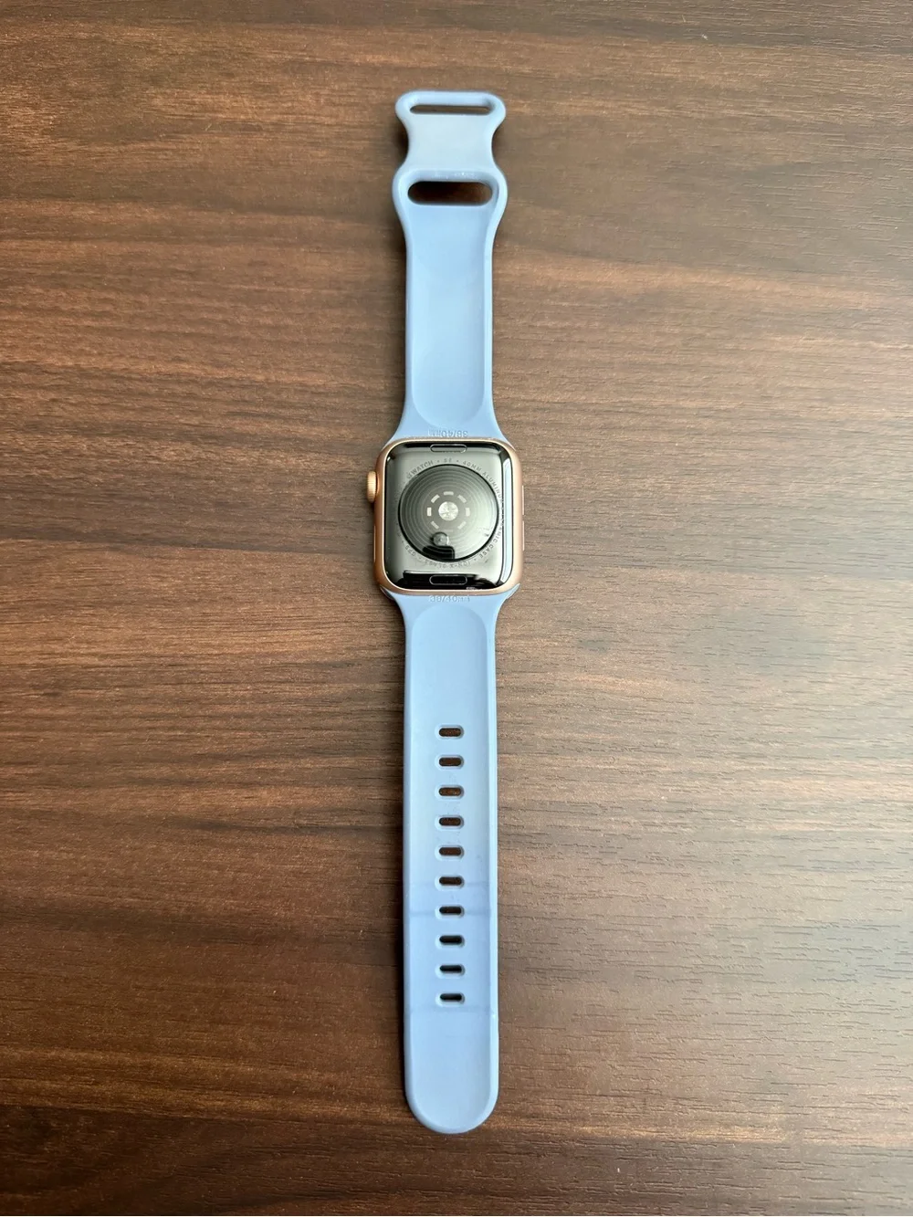 Blue Silicone Band Smartwatch with Gold-Tone Case
